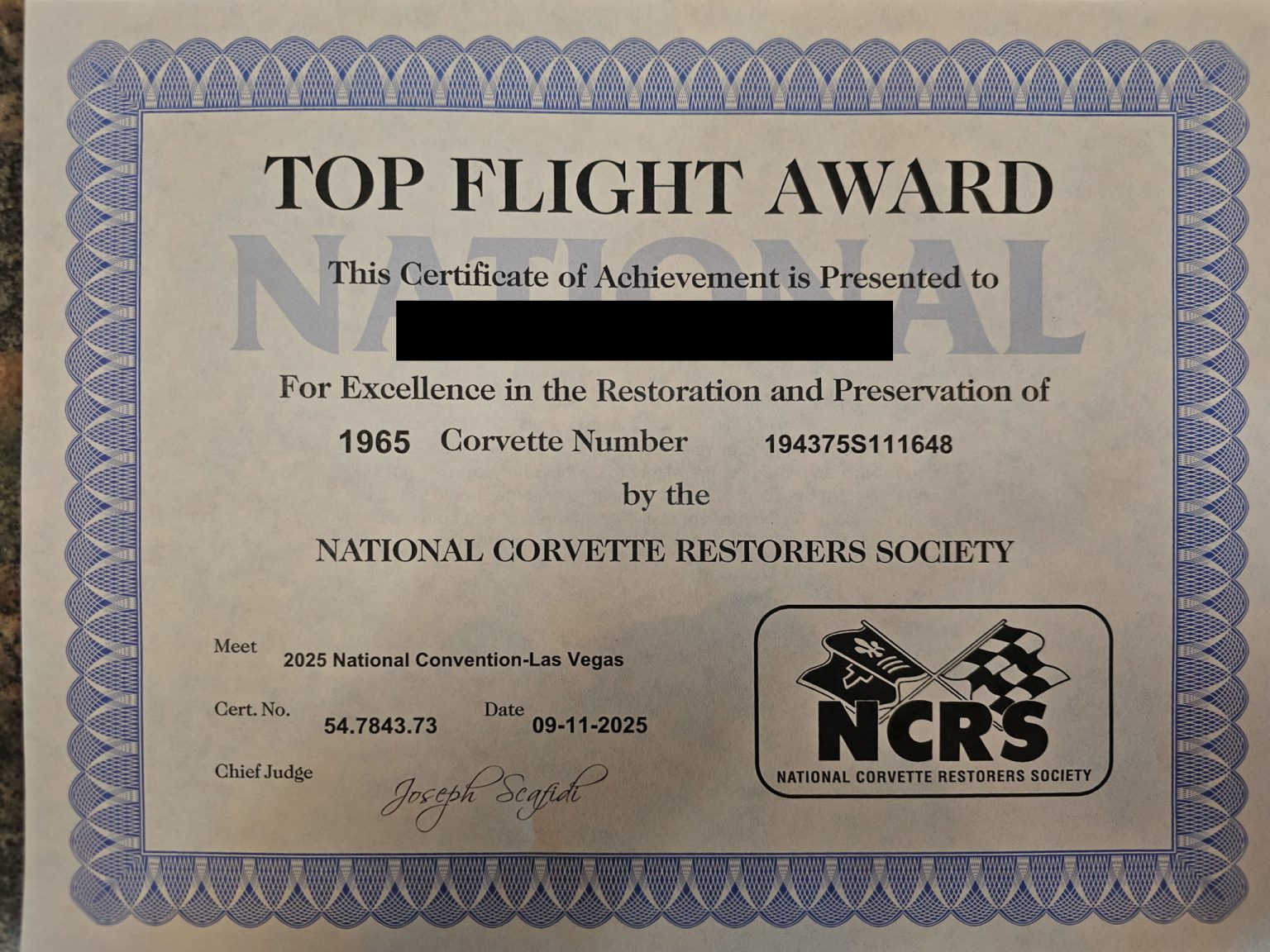 '65 White Corvette Big Tank 350 Hp AC Top Flight