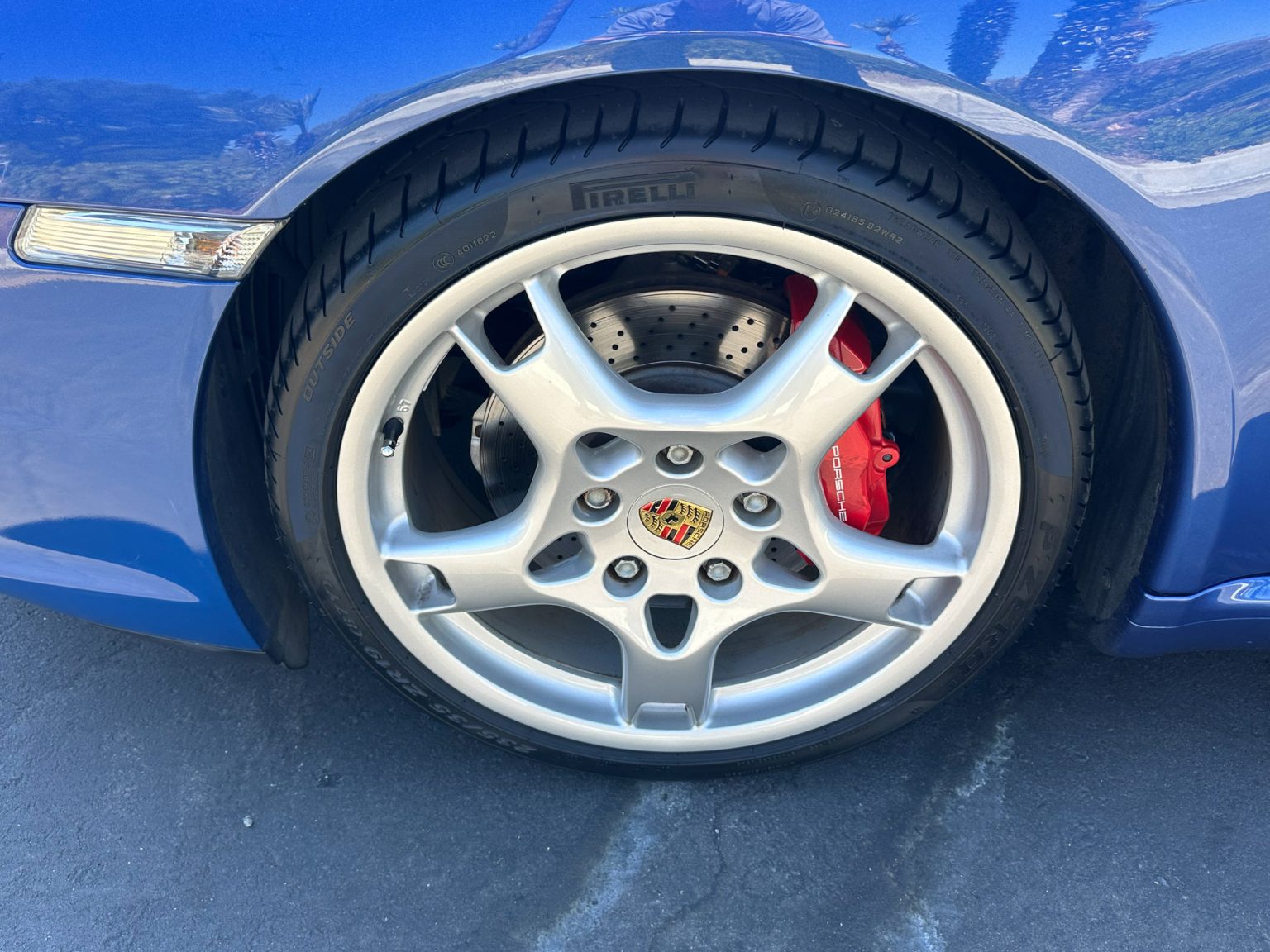 BaT 2006 Blue Porsche 911 Cabriolet 7932