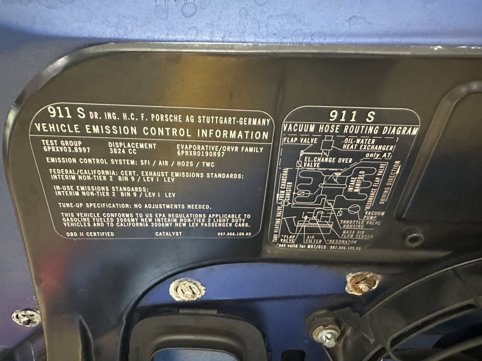 BaT 2006 Blue Porsche 911 Cabriolet 7962