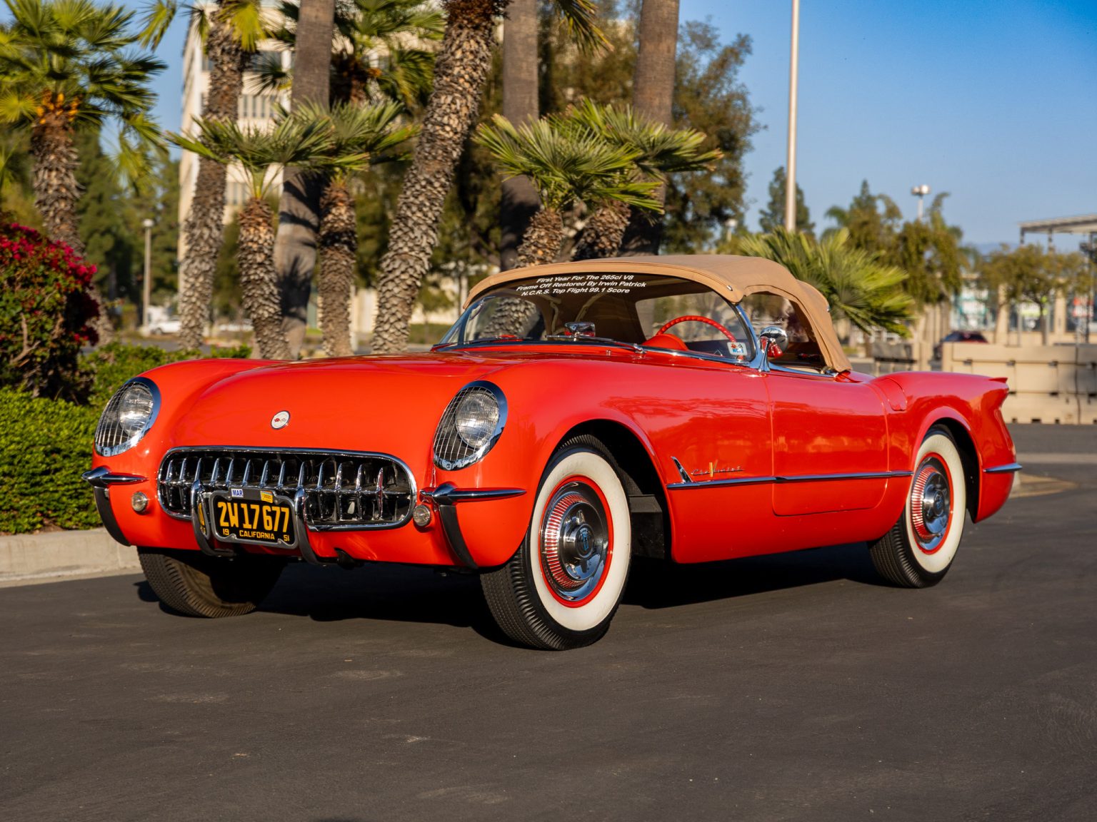 BaT 1955 Red Corvette