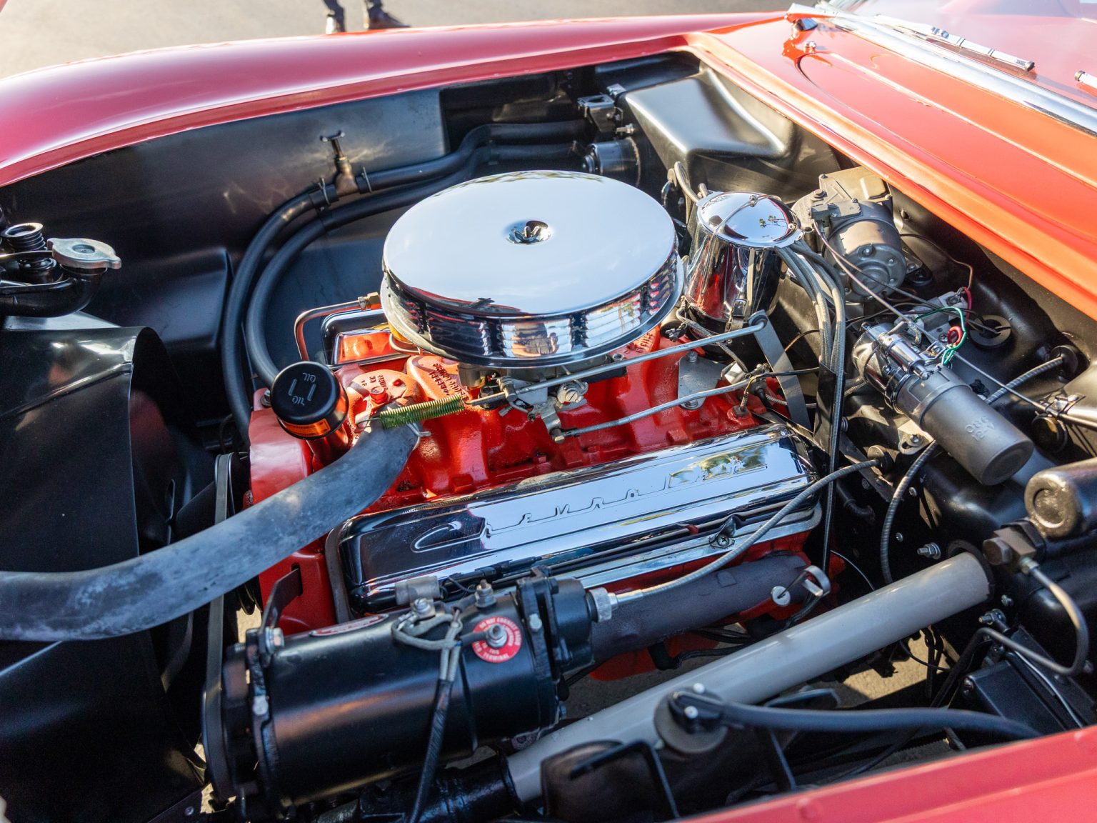 BaT 1955 Red Corvette 107