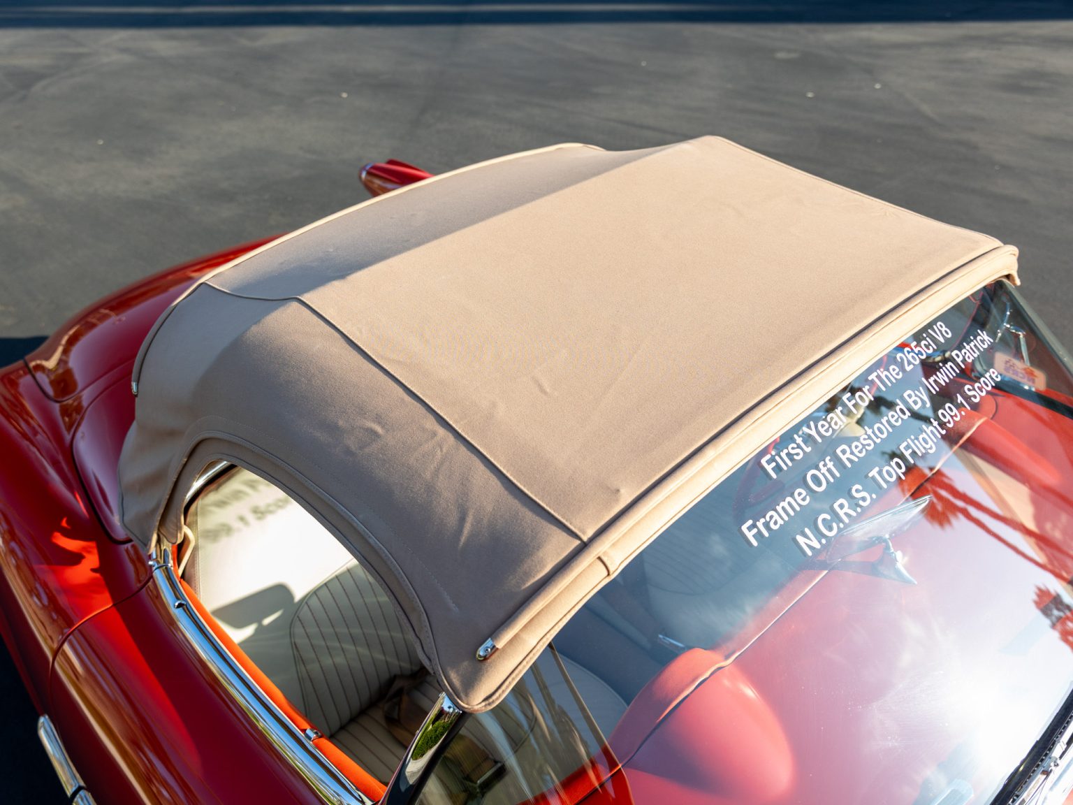 BaT 1955 Red Corvette 12