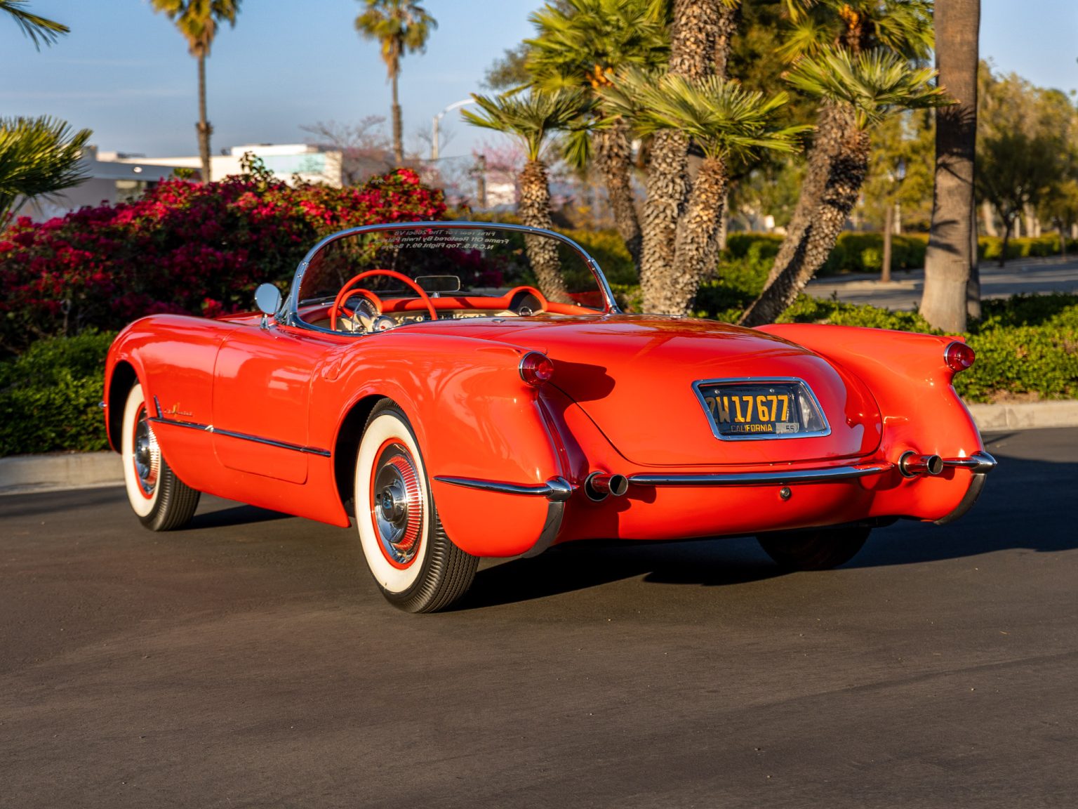 BaT 1955 Red Corvette 138