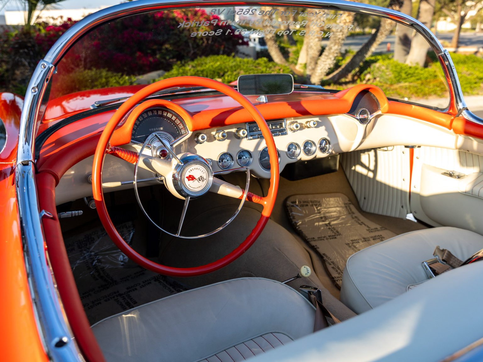 BaT 1955 Red Corvette 142