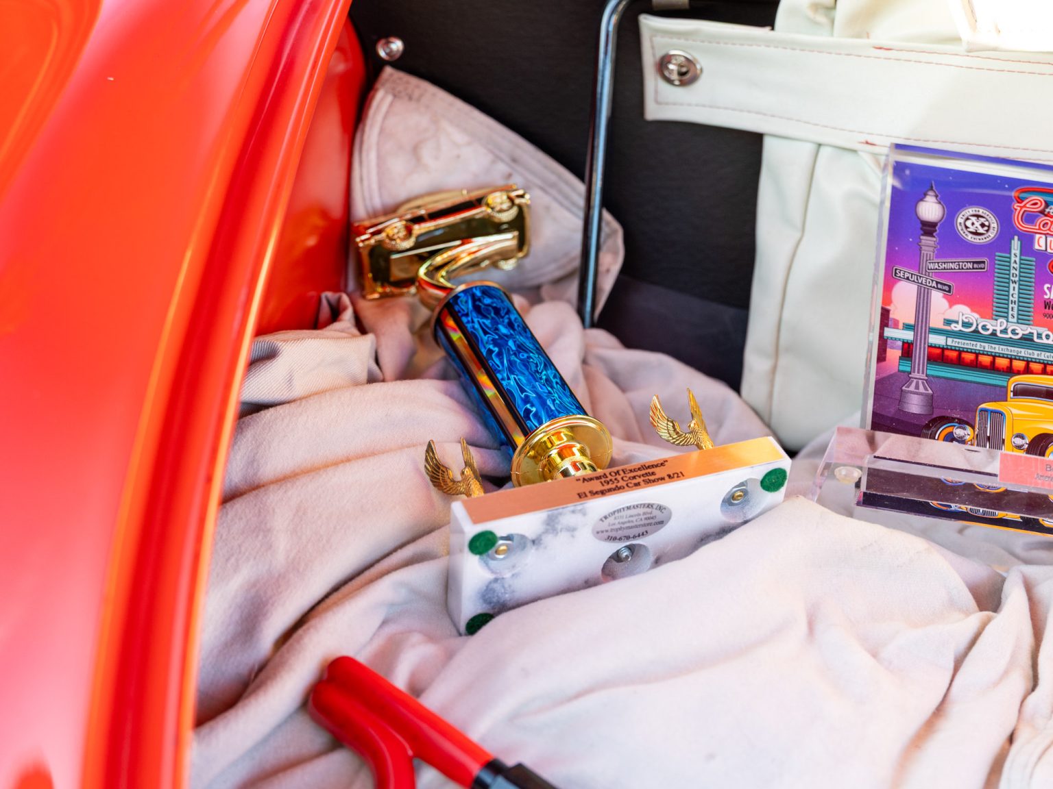 BaT 1955 Red Corvette 152