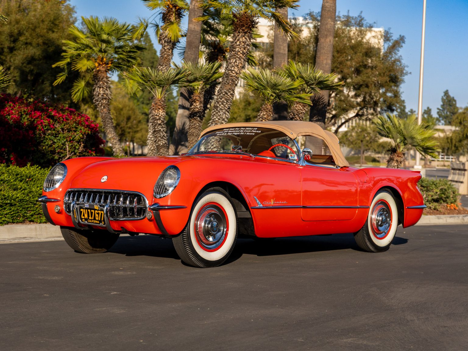 BaT 1955 Red Corvette 2
