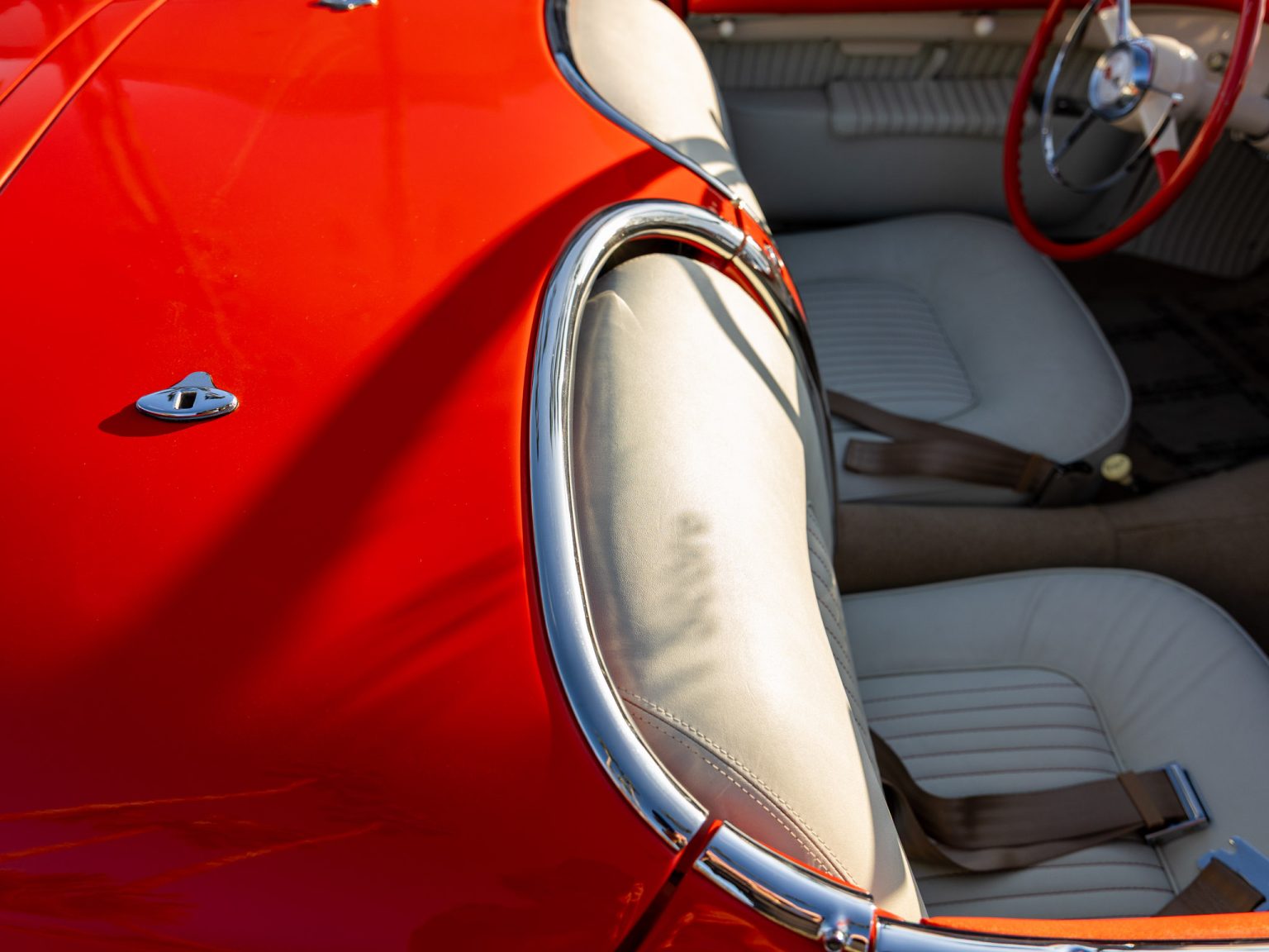 BaT 1955 Red Corvette 41