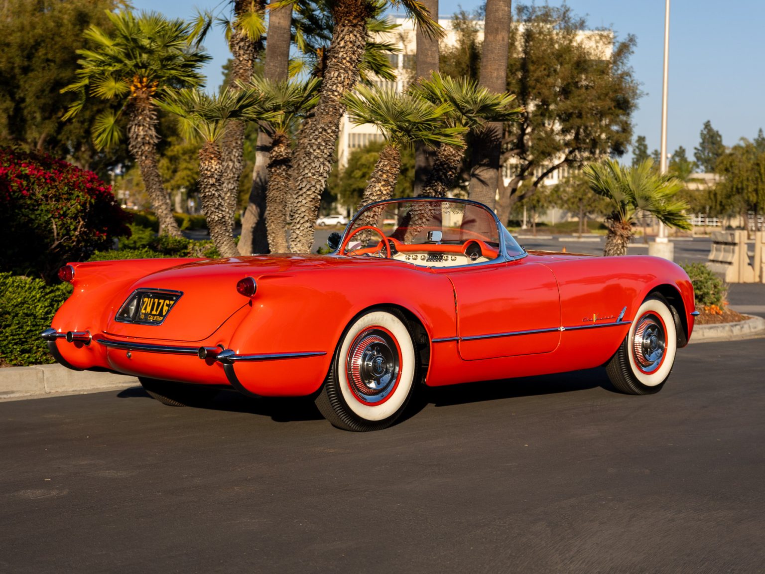 BaT 1955 Red Corvette 48