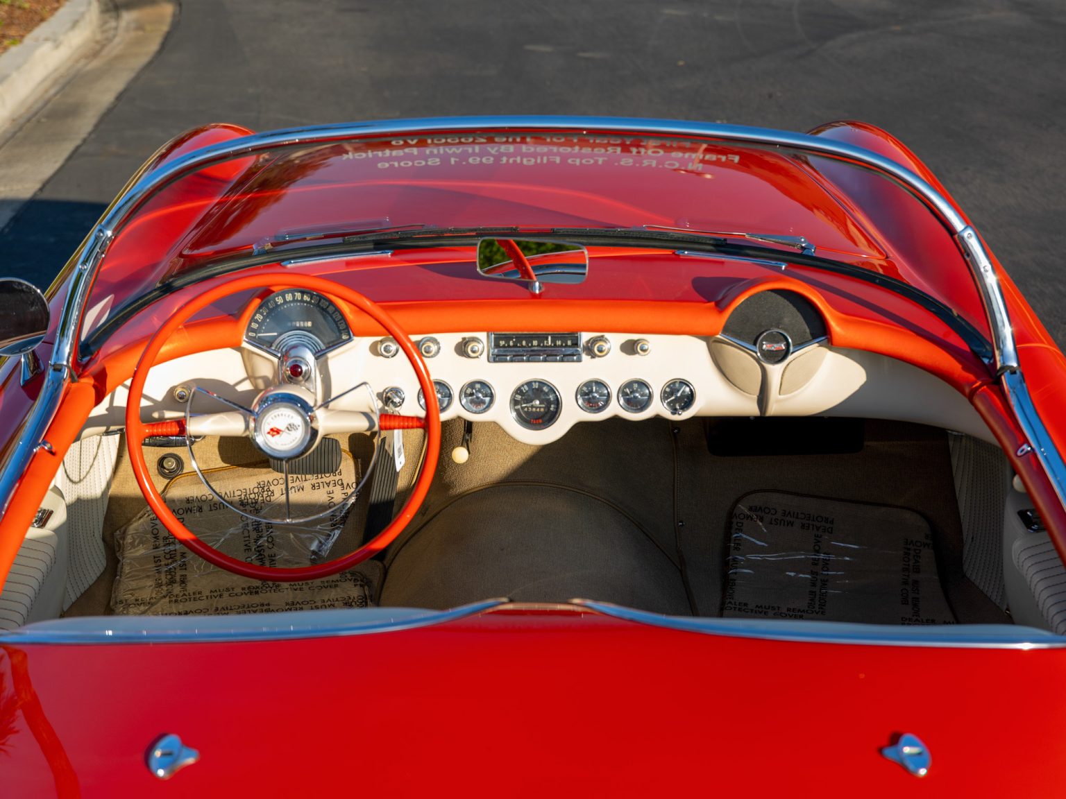 BaT 1955 Red Corvette 65