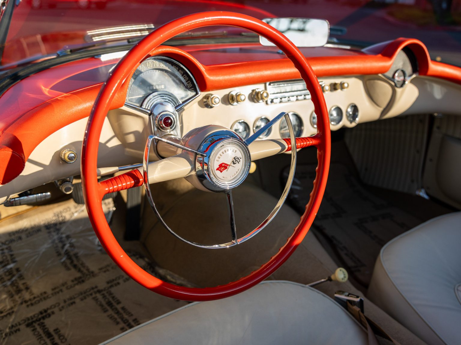 BaT 1955 Red Corvette 70