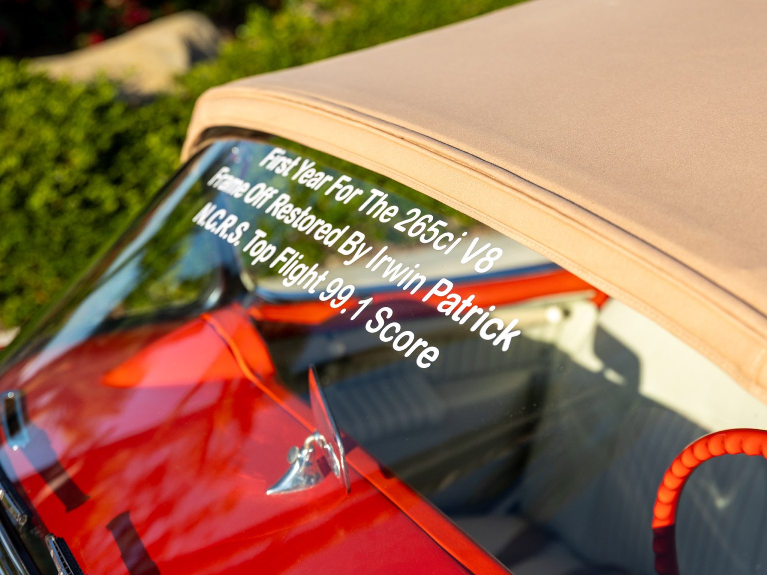 BaT 1955 Red Corvette 8