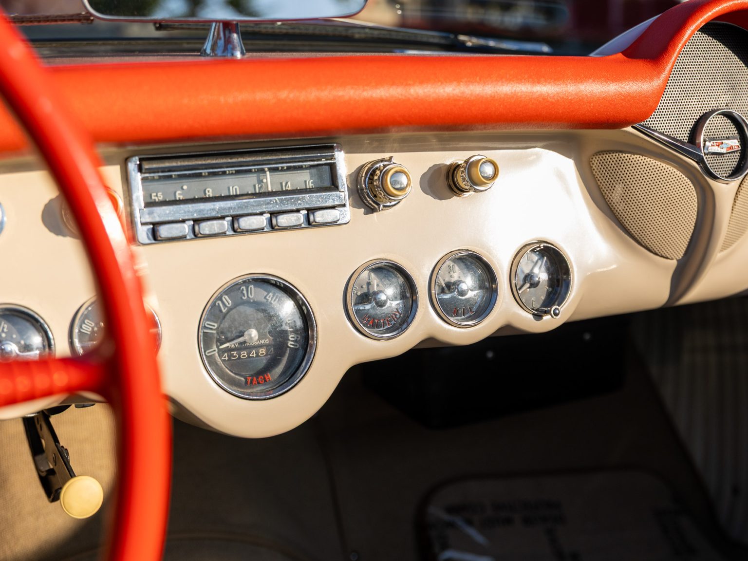 BaT 1955 Red Corvette 81