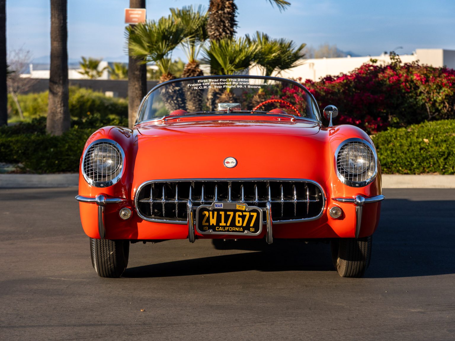 BaT 1955 Red Corvette 87