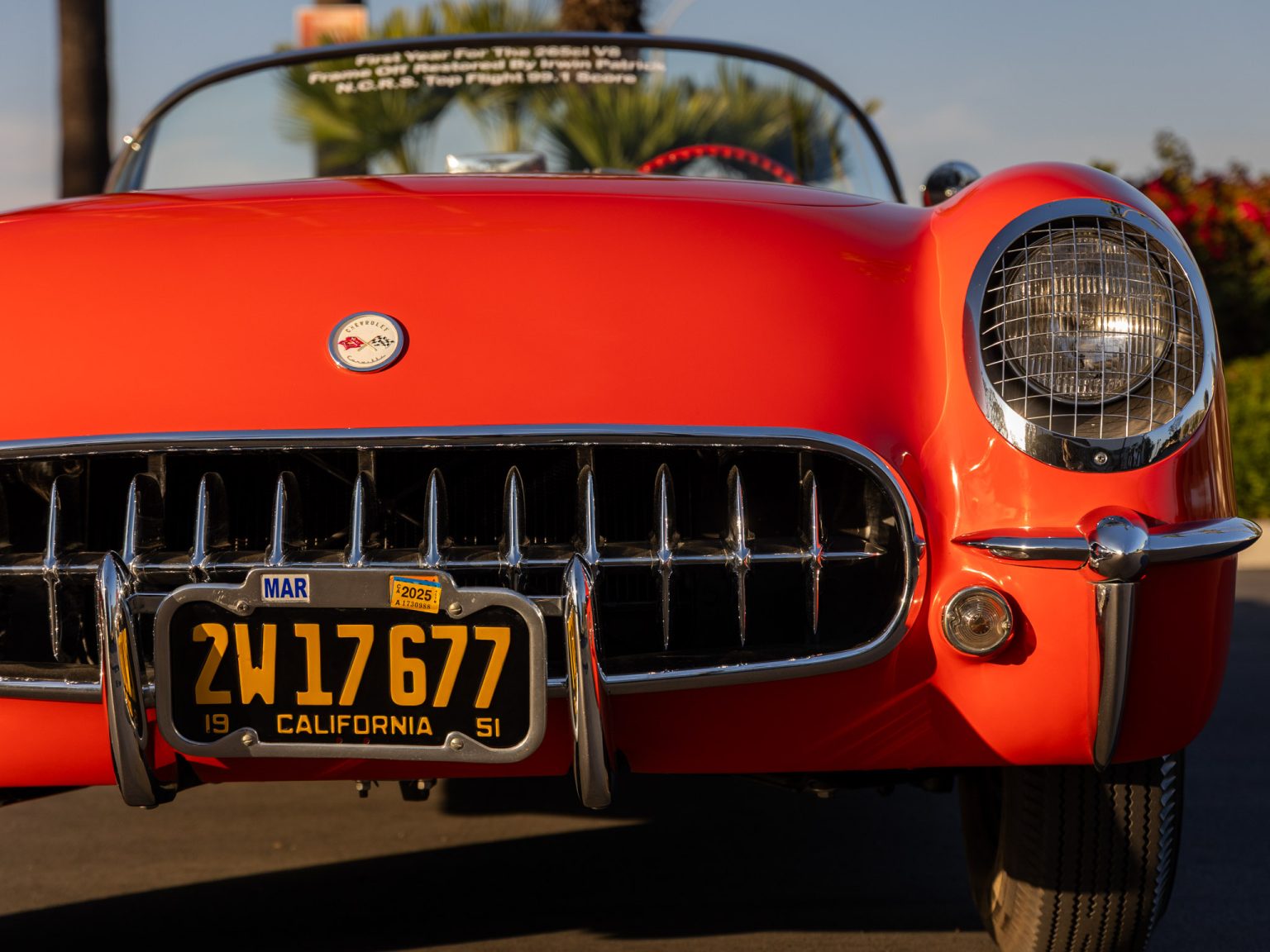 BaT 1955 Red Corvette 89