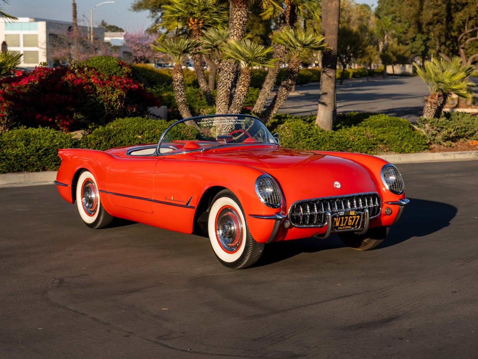 BaT 1955 Red Corvette 94