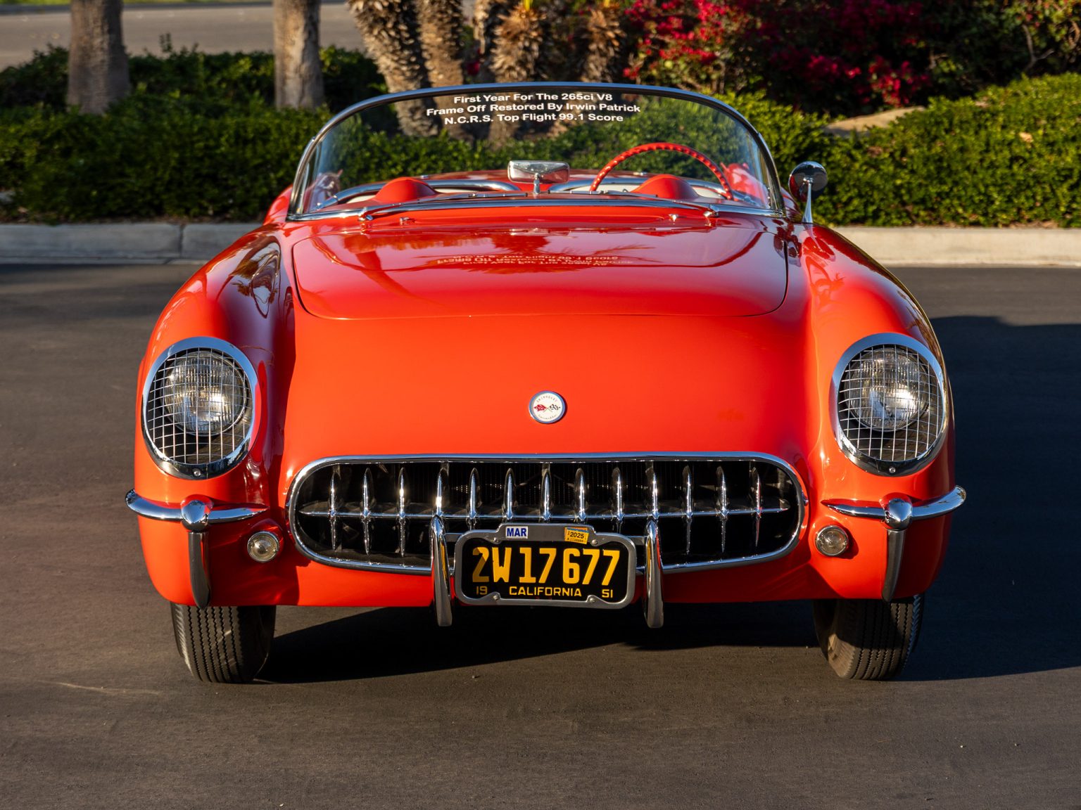 BaT 1955 Red Corvette 95