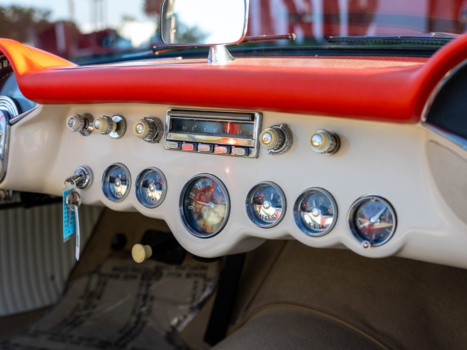 BaT 1955 Red Corvette 99
