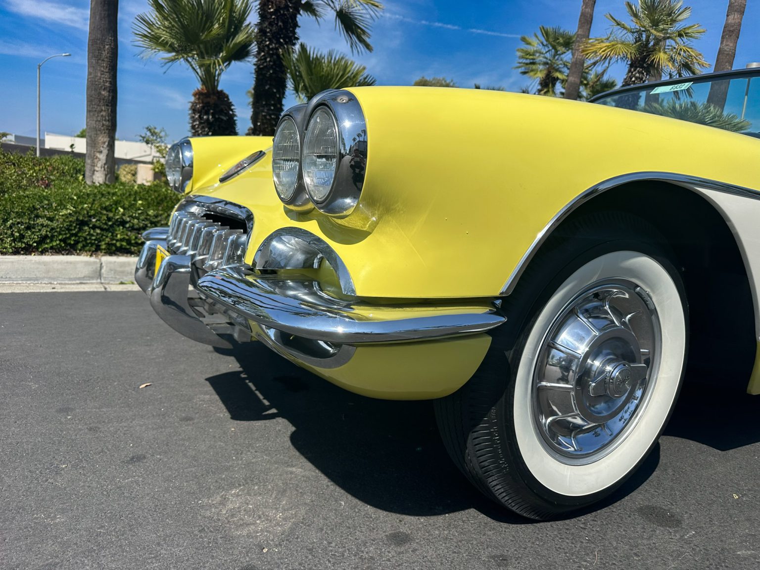 BaT 1958 Panama Yellow Corvette 6093