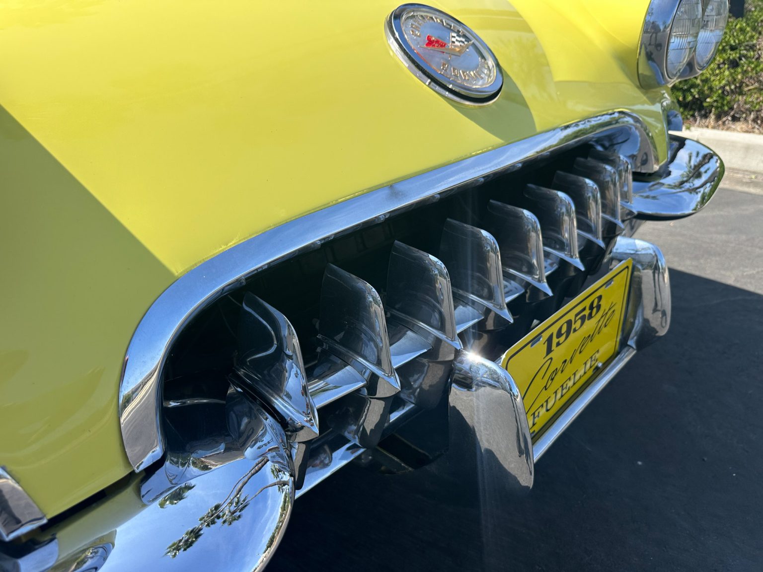 BaT 1958 Panama Yellow Corvette 6112