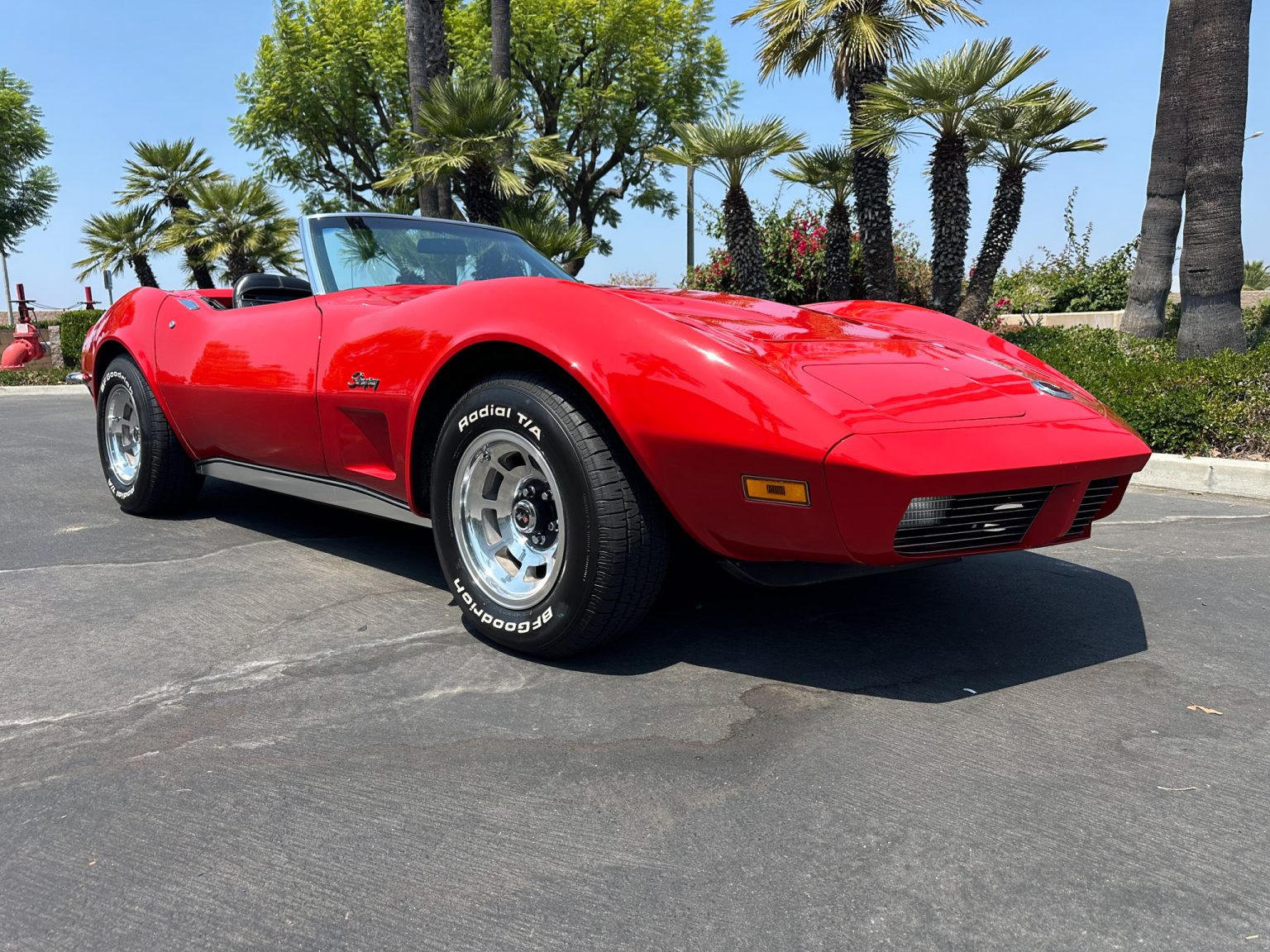 BaT 1973 Red Corvette Convertible 7445