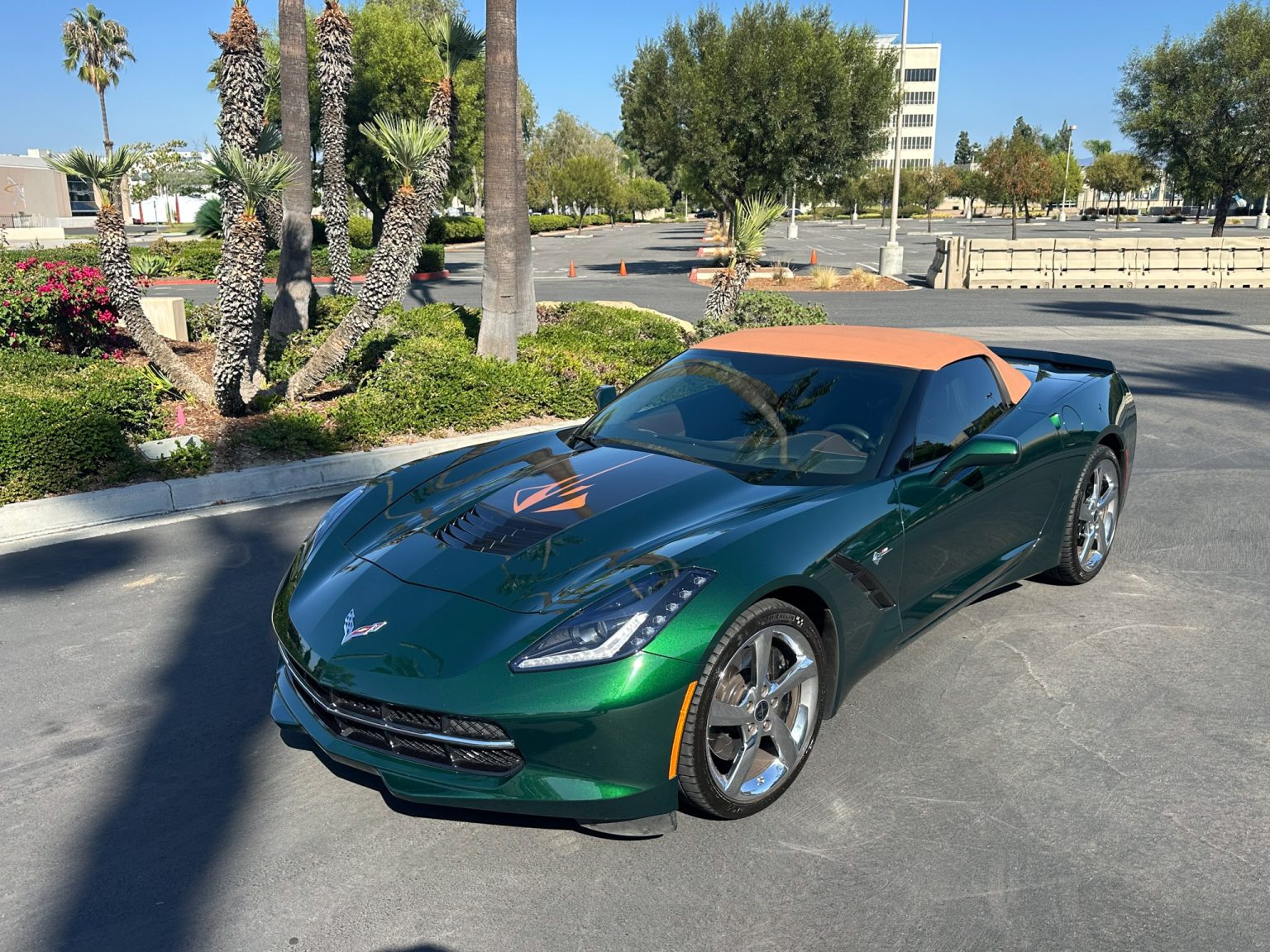 BaT 2014 Lime Rock Green Premier Edition Corvette Convertible 8348