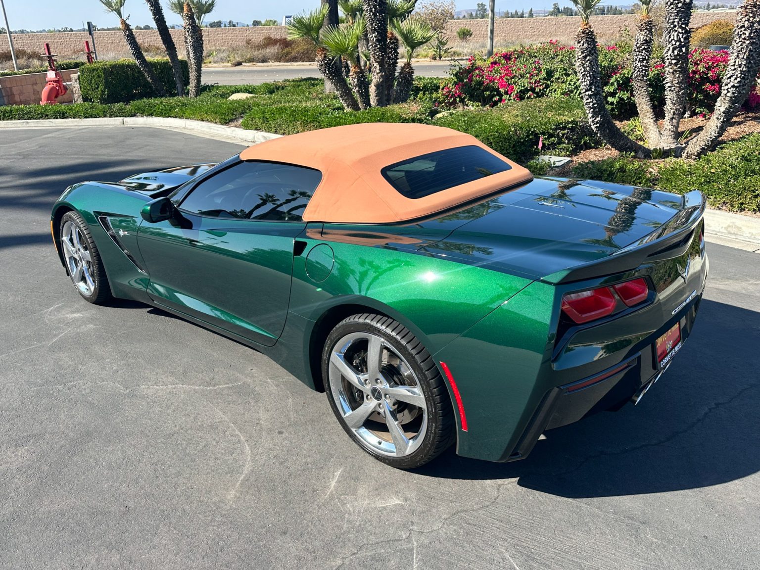 BaT 2014 Lime Rock Green Premier Edition Corvette Convertible 8350