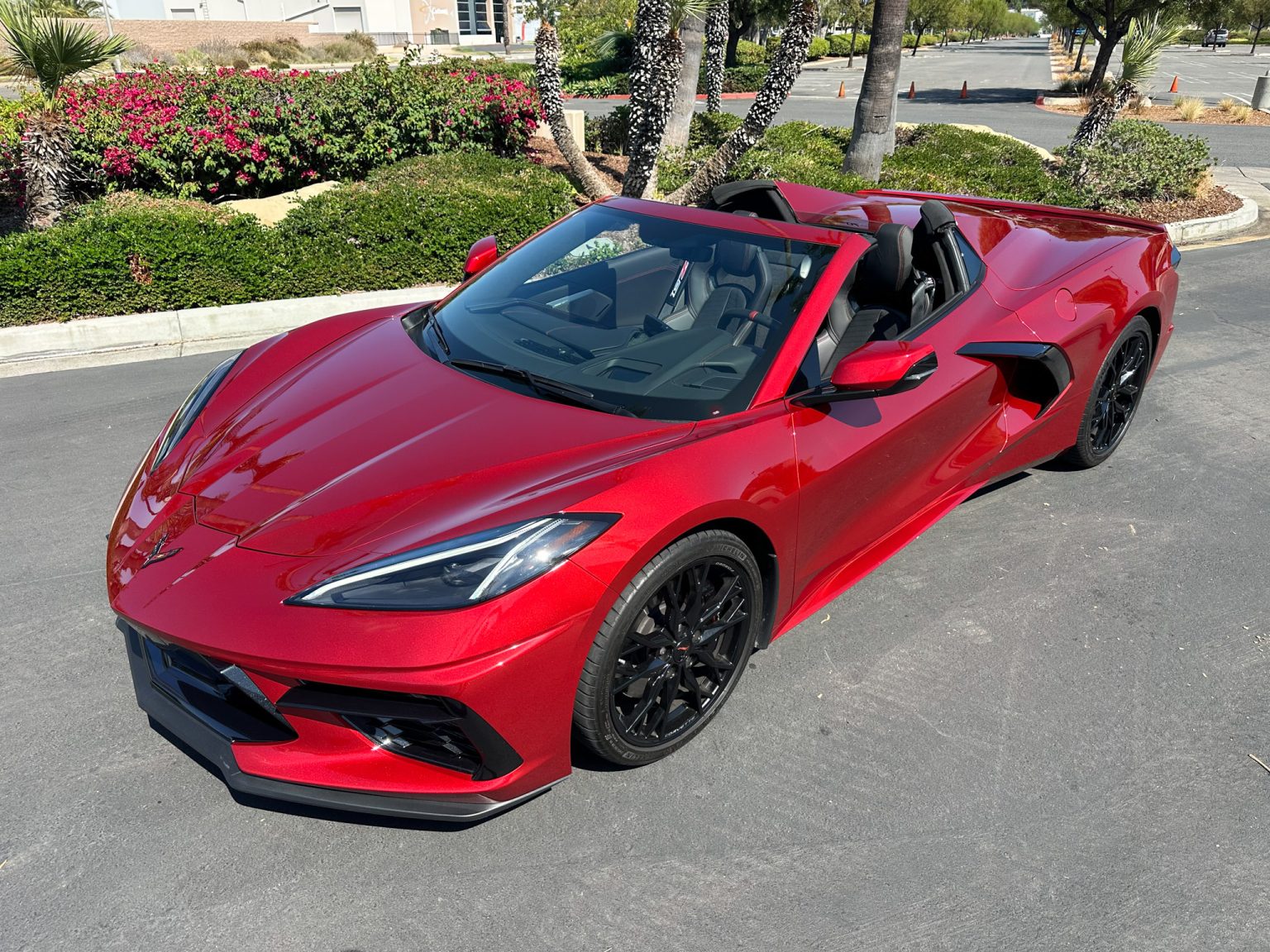 BaT 2023 Red C8 Corvette Convertible 8475