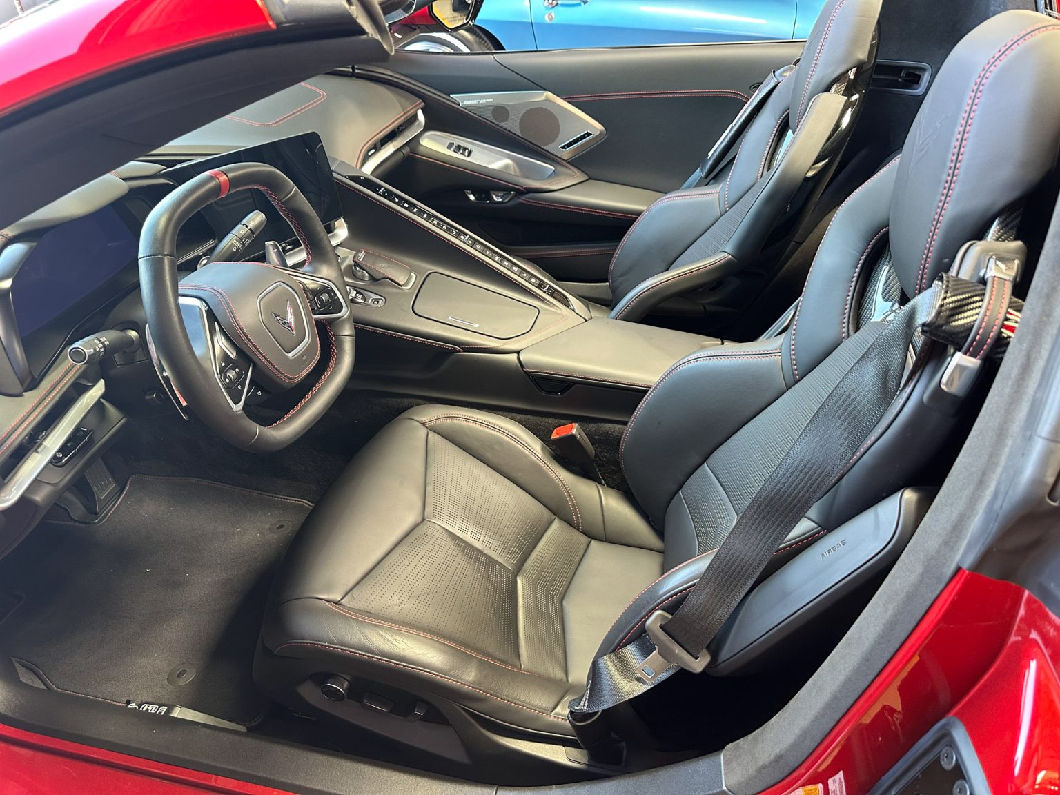 BaT 2023 Red C8 Corvette Convertible 8502