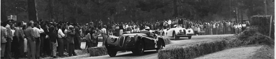1+1950_races_12+Hill+in+Jaguar+XK120+in+first+PBRoadRace