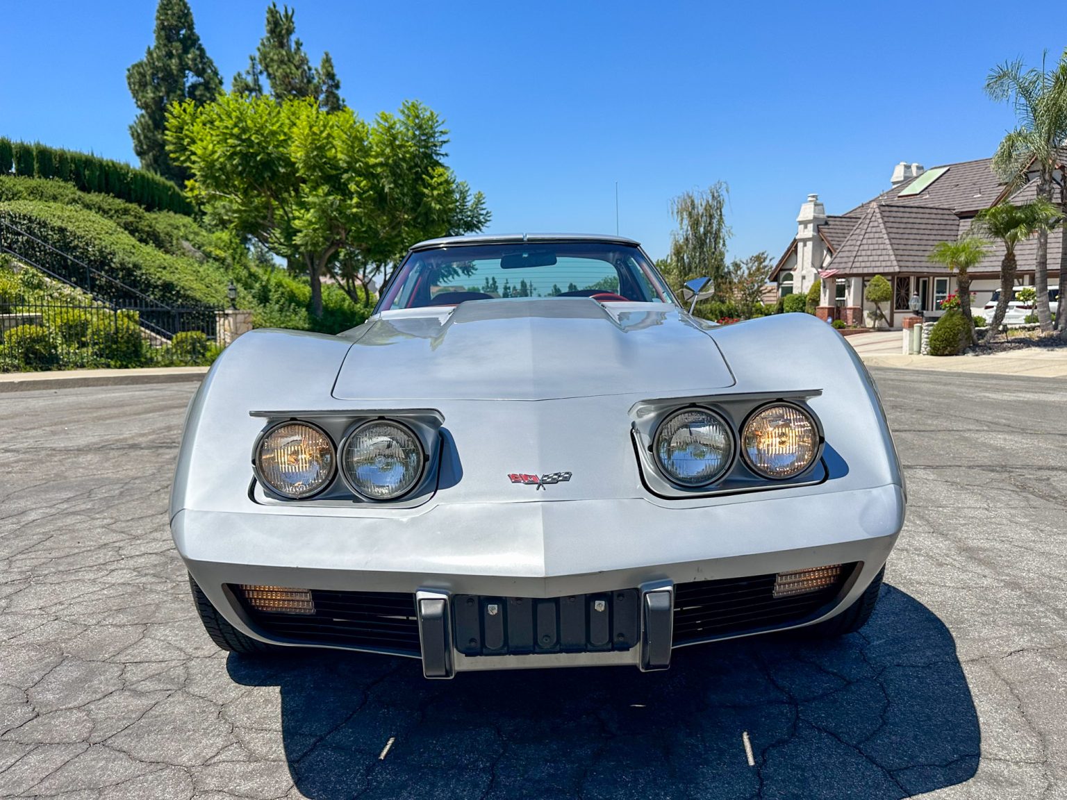 BaT 1977 Silver Corvette Coupe 5643