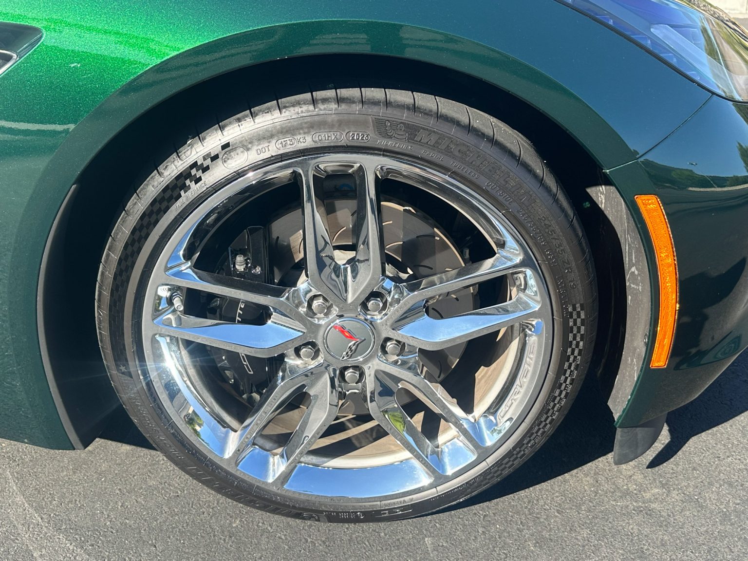 BaT 2014 Lime Rock Green Corvette Convertible 8042