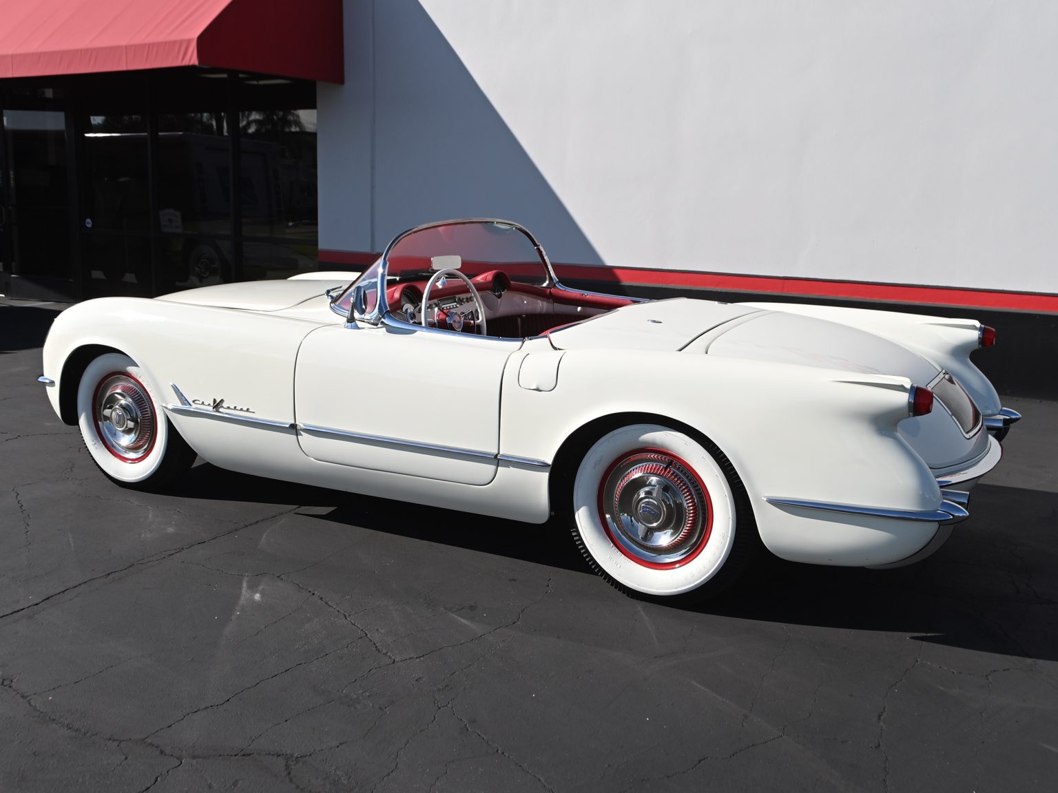 1955 White Corvette 0221