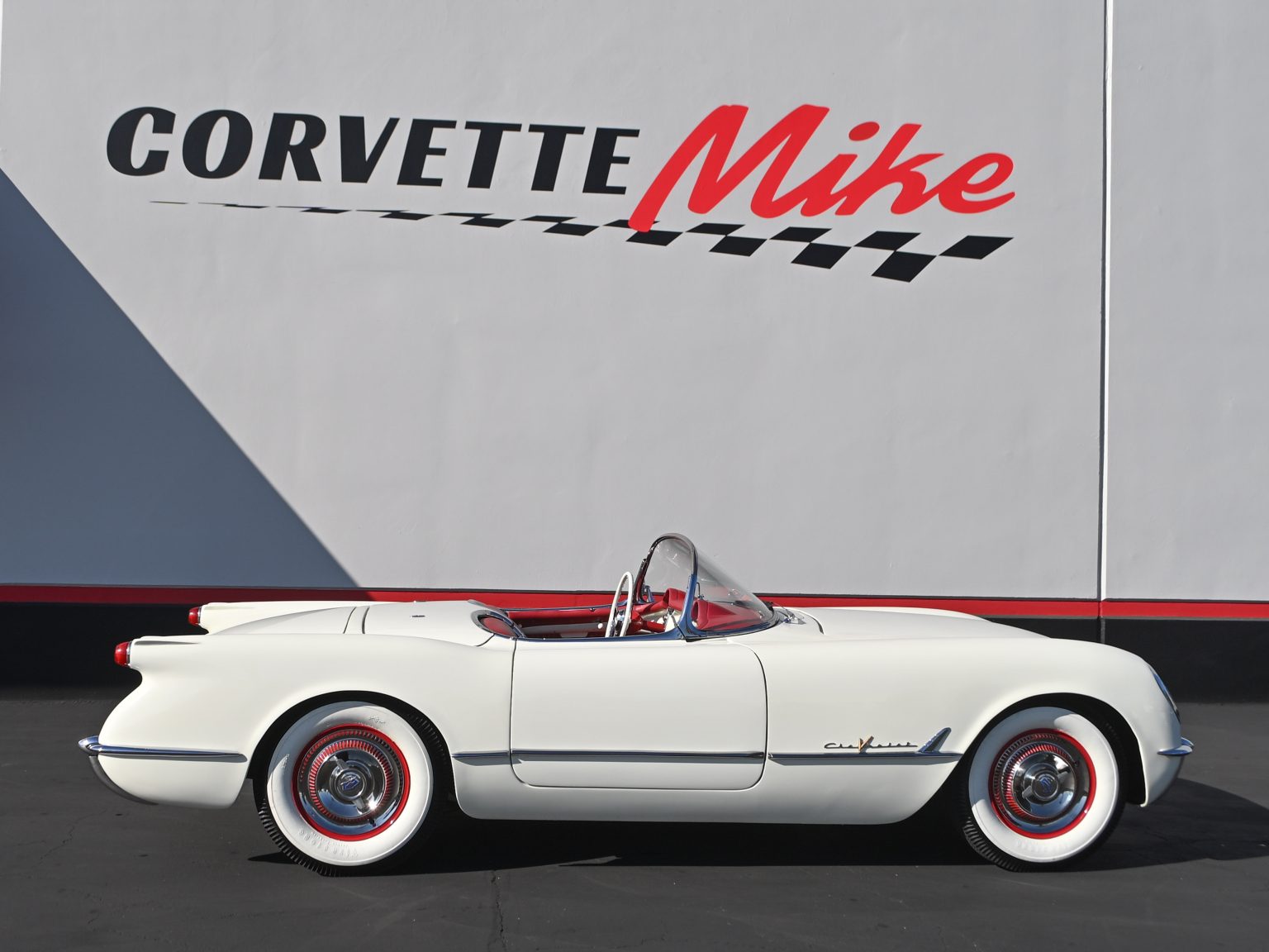 1955 White Corvette 0230