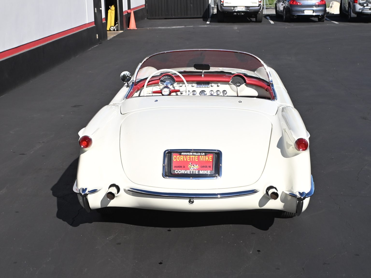 1955 White Corvette 0236