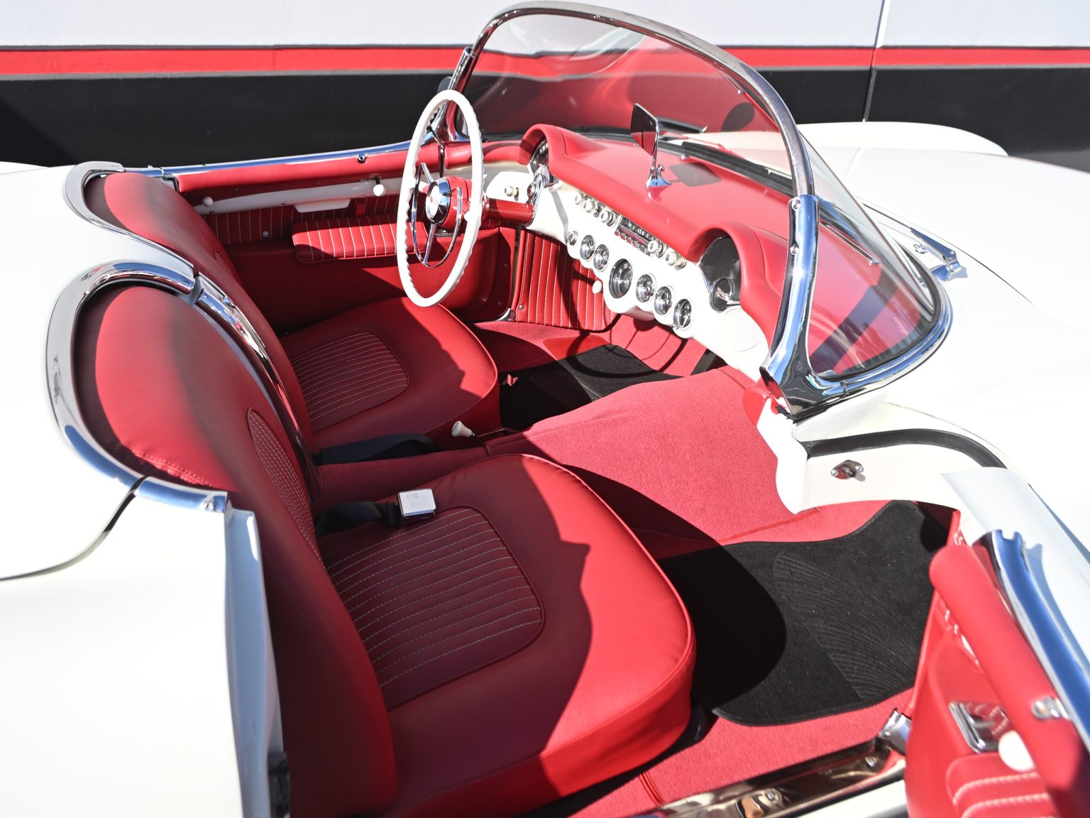 1955 White Corvette 0249