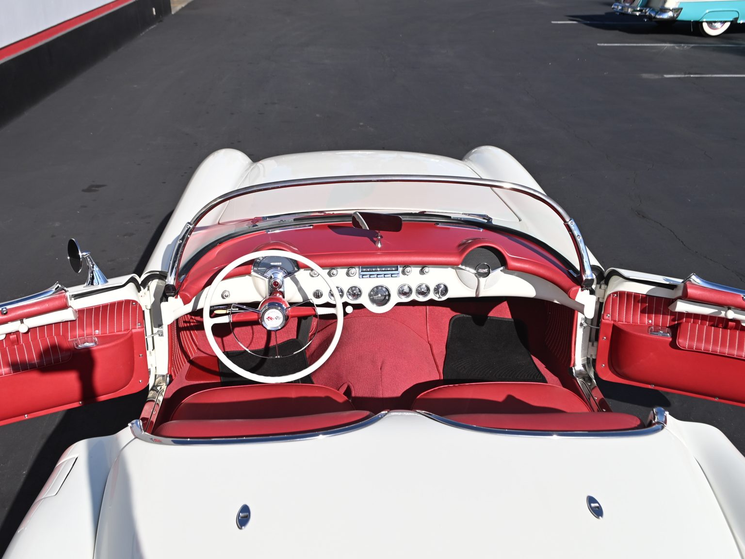 1955 White Corvette 0261