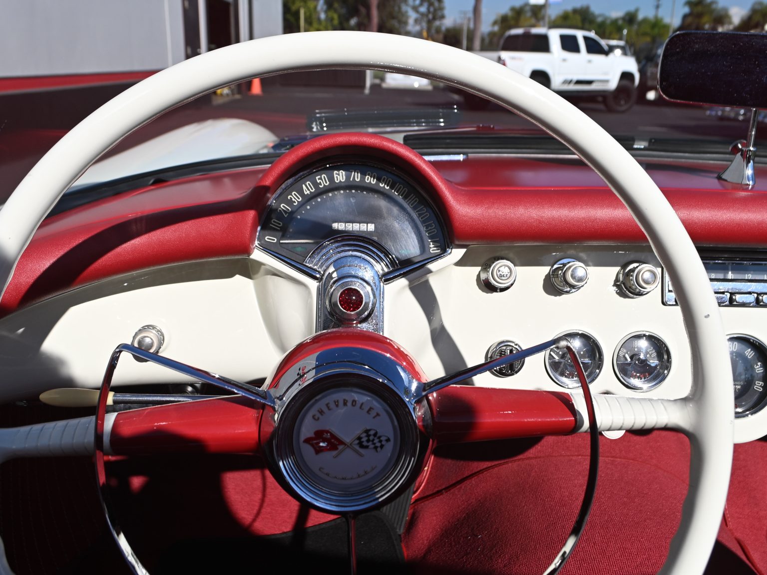 1955 White Corvette 0269
