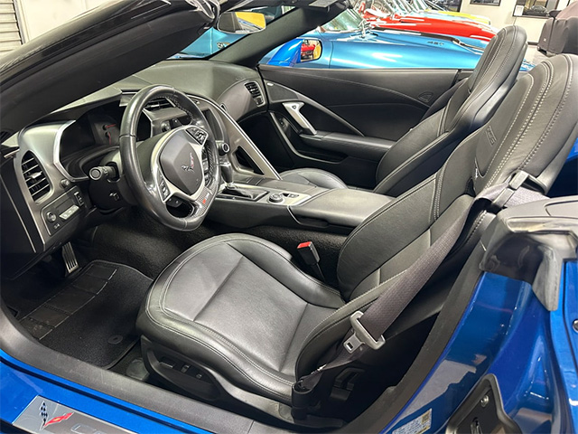 2016 Laguna Blue Corvette ZO6 Convertible Interior