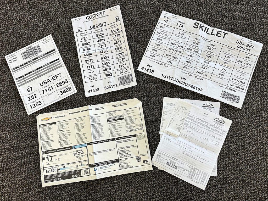 2019 Corvette Z06 Black 7 Speed Manual Docs