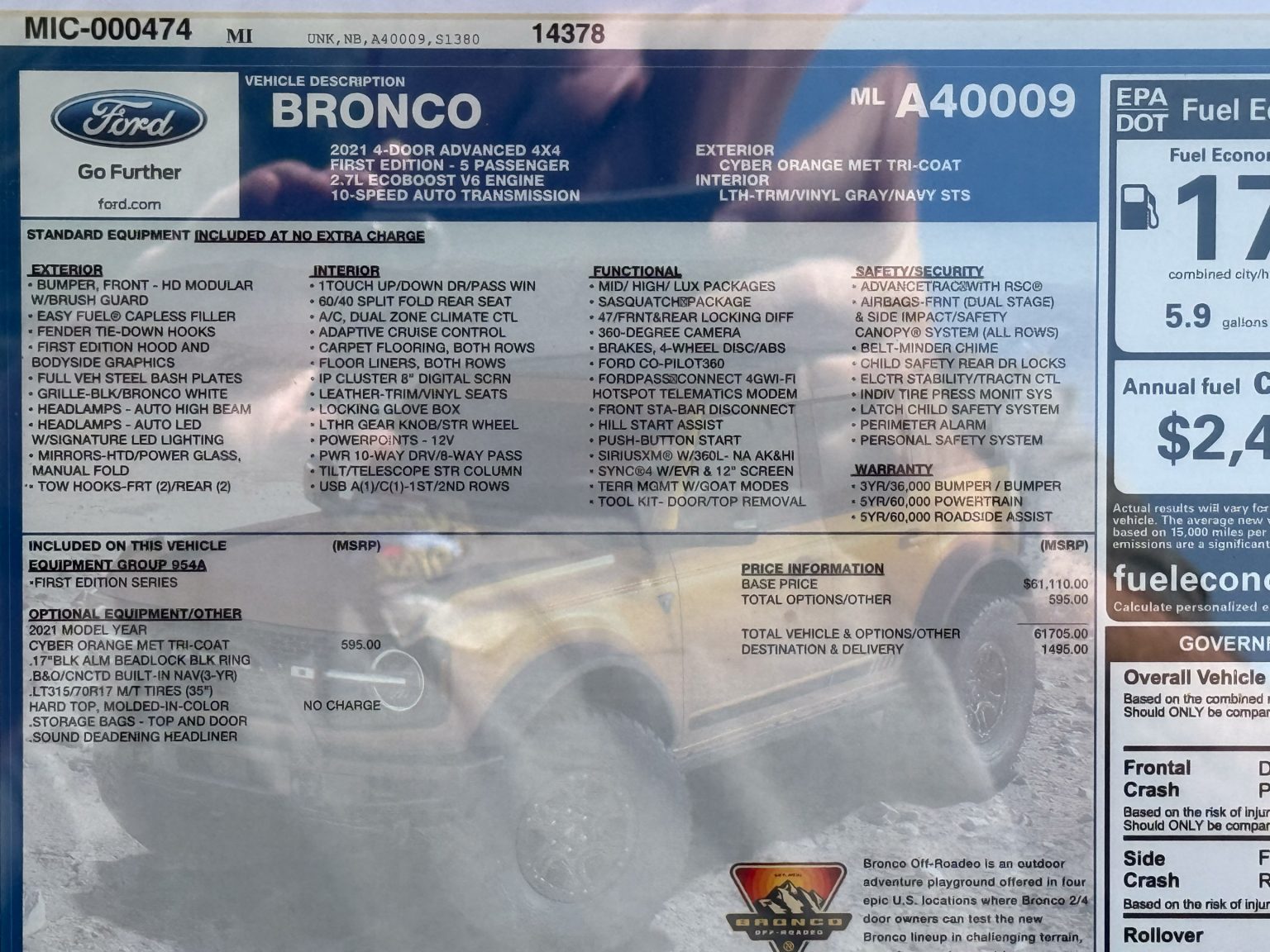 2021 Ford Branco Cyber Orange 5220